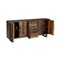 Homeroots 83" Dark Brown Distressed Reclaimed Wood Three Drawer Sideboard with Four Doors 634321 - alternate 8
