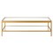 Homeroots 54" Clear And Gold Glass And Steel Coffee Table With Shelf 521979 - alternate 8