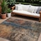 Homeroots 10' X 14' Blue Copper And Brown Abstract Washable Indoor Outdoor Area Rug 606061 - alternate 1