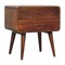 Homeroots 24" Chestnut Solid Wood Two Drawer Nightstand 651536 - alternate 13