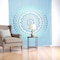 Homeroots 92" X 84" Sea Green And White Mandala Cotton Hanging Tapestry 397398 - alternate 3