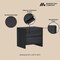 Manhattan Comfort Linda 2-Piece Dresser and Nightstand in Charcoal Gray BR1658-1 - alternate 7