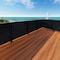 Wrightmaster 3 ft. x 15 ft. Black Balcony Privacy Fence Screen with UV Blockage for Balcony Porch Patio Deck Yard ZR-0315BK - alternate 4