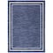Homeroots 6' X 9' Navy Blue And Ivory Indoor Outdoor Area Rug 545539 - alternate 1