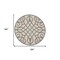 Homeroots 8' Cream And Gray Round Trellis Indoor Outdoor Area Rug 550653 - alternate 6