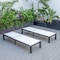 Leisuremod Marlin Patio Chaise Lounge Chair with Black Aluminum Frame, White, 2PK MLBL-77W2 - alternate 9