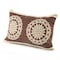 Homeroots 16" X 24" Brown and Ivory Medallion Cotton Lumbar Throw Pillow With Texture 549453 - alternate 8