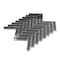 Apollo Tile Mirari 12x12 in. Gray Glossy Glass Herringbone Mosaic Wall Tile (4.59 sq ft/case) 5PK APLMNC8808GRA - alternate 9