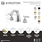 Kingston Brass Widespread Bathroom Faucet with Knurled Handle and Brass Pop-Up, Brushed Nickel KS2968KNL - alternate 5
