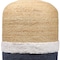 Homeroots 18" Natural And Navy Blue Jute Blend Cylinder Striped Pouf Ottoman 551557 - alternate 4