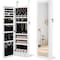 Simple Deluxe 47.2in Jewelry Cabinet Organizer Wall or Door Mounted with Full-Length Mirror and 6 LEDs Jewelry Or 3A88HICABTJEWHT - alternate 1