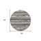Homeroots 8' Charcoal Beige And Brown Round Striped Washable Indoor Outdoor Area Rug 598874 - alternate 7