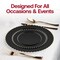 Smarty Had A Party Black with Gold Pearl String Round Disposable Plastic Dinnerware Value Set, 240PK 8870-BGVP-CASE - alternate 9