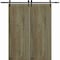Sartodoors Modern Double Barn Door 36 x 84 inches, BASIC 3001 Antique Oak, 13FT Rail Track Set, Solid Panel BASIC3001DB-OANTI-3684 - alternate 1