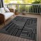 Homeroots 8' X 10' Black And Ivory Geometric Washable Indoor Outdoor Area Rug 600801 - alternate 9