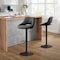 Homeroots Set of Two 32" Black Faux Leather And Steel Swivel Low Back Adjustable Height Bar Chairs 524973 - alternate 8