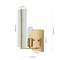 Jonathan Y Mila 5.5" 1-Light Modern Coastal Iron/Glass LED Sconce, Brass Gold, 2PK JYL9914A-SET2 - alternate 7