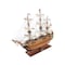 Homeroots 27" Wood Brown Solid Wood Hand Painted Model Boat Tabletop Sculpture 401842 - alternate 7