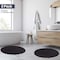 Lavish Home Bathroom Rugs 2 Woven Cotton Bath Mat Set for Boho Decor Round Rugs for Shower, Tub, Toilet, Vanity HT-BATH4-BLK - alternate 8