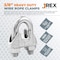 Jrex Safety Galvanized Steel Wire Rope Cable Clip Clamp - 3/8" U-Bolt Style, 24PK GCC38-JR-24PK - alternate 4