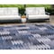 Homeroots 10' X 14' Navy Blue And Sky Blue Southwestern Washable Indoor Outdoor Area Rug 587337 - alternate 1