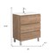 Homeroots 28" Oak Wood Freestanding Bathroom Vanity With White Sink And Three Drawers 627369 - alternate 5