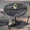 Flash Furniture Commercial All-Weather 31.25" Black Faux Marble HPL Tabletop-Black Bistro Base ST-RD31-BKMAR-SDAT2222-GG - alternate 8