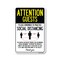 Signmission Public Safety, Attention Guests Practice Social Distancing, 18in X 12in Aluminum, OS-NS-A-1218-25395 OS-NS-A-1218-25395 - alternate 1