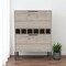 Homeroots 43in Light Gray and Black Wood Console Bar Cabinet With Two Doors 477719 - alternate 4
