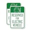 Signmission Reserved for Electric Vehicle With Graphic, 12'' X 18'' 2 Signs, Heavy Gauge Aluminum, 2PK A-1218-2PACK-23209 - alternate 1