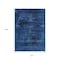 Homeroots 10' X 14' Blue And Charcoal Floral Washable Indoor Outdoor Area Rug 631016 - alternate 5