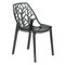 Leisuremod Cornelia Modern Stackable Dining Chair with Cut-Out Tree Design, Transparent Black C18TBL - alternate 1