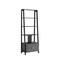Homeroots 70" Gray Wood Five Tier Etagere Bookcase with Two Doors 630388 - alternate 1