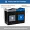 Commercial Zone Products Avante Series Dual Stream Black Trash/Recycling 55 Gallon Containers w/Open Top 787201MSA - alternate 2