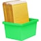 Storex Small Classroom Storage Bin, Green 61480U06C - alternate 3