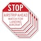 Signmission Stop Airstrip Ahead Watch for Landi, 10 inch X 10 inch, Aluminum Metal Signs, 5PK OC-A-5Pack-10-215 - alternate 1