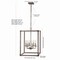 Jonathan Y Magnolia 16.2" 6-Light Adjustable Iron Rustic Farmhouse LED Pendant, Brown JYL7476A - alternate 11