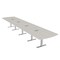 Skutchi Designs 18 Person Conference Table With Power Unit | 18' Arc Rectangle Table | Harmony Series HAR-AREC-48X216-T-K458-ESIL - alternate 1