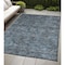 Homeroots 5' X 8' Navy and Black Oriental Washable Non Skid Indoor Outdoor Area Rug 563830 - alternate 1