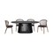 Homeroots Five Piece Black Oval Dining Set with Four Chairs 571706 - alternate 8