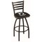Holland Bar Stool Co 30" Blk Wrinkle POW/MIA Swivel Bar Stool, Ladder Back L01430POWMIA - alternate 1