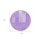 Homeroots 8' Lavender And Purple Round Striped Washable Indoor Outdoor Area Rug 581655 - alternate 7