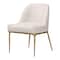 Baxton Studio Nalima Dining Chair - Modern Accent Side Chair with Hand-Forged Metal Frame and Wingback Seat 270-14714-ZORO - alternate 1