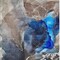 Homeroots 3' X 5' Blue Abstract Washable Non Skid Indoor Outdoor Area Rug 559652 - alternate 7