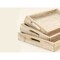 Homeroots Set of Three White Rectangular Solid Wood Handmade Serving Tray With Handles 526349 - alternate 6
