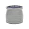 Homeroots Gray Ceramic 51 Ounce Striped Round Distressed Pot Planter 487408 - alternate 4