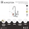 Kingston Brass One-Handle Single-Hole Bathroom Faucet with Deck Plate and Push Pop-Up Drain, Matte Black LS8430DKL - alternate 2
