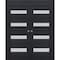 Sartodoors Sliding French Double Pocket Doors with Frosted Glass 84x80 (2* 42x80) Solid Core Modern Interior VEREGIO7455DP-ANT-84 - alternate 1