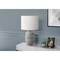 Monarch Specialties Lighting, 22"h, Table Lamp, Grey Ceramic, Ivory / Cream Shade, Contemporary, Modern I 9878 - alternate 3