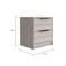 Homeroots 19" Light Gray Wood Two Drawer Nightstand 534906 - alternate 6